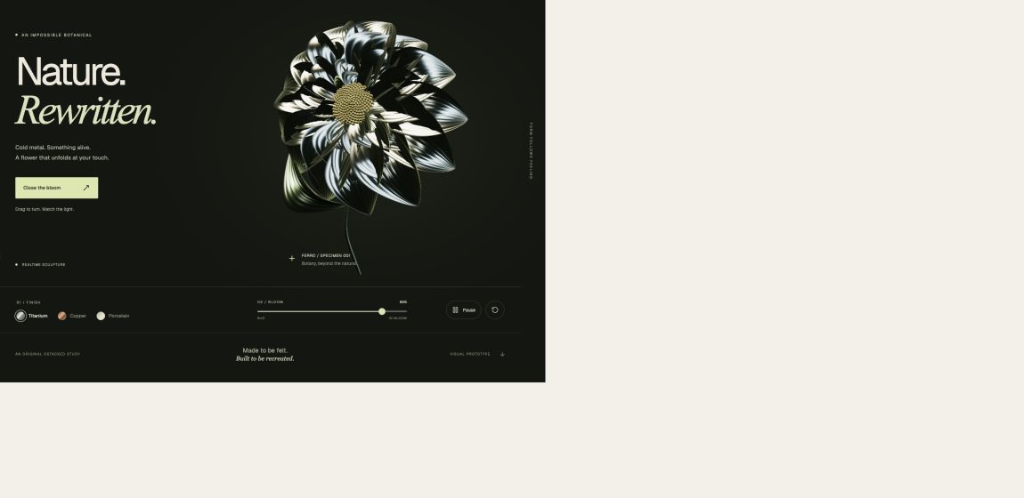 Recreate FERRO, a living metal flower